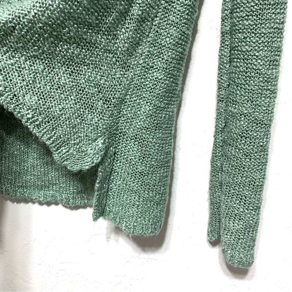 Pink Republic Open Knit Long Sleeve Round Neck Sweater Teal Blue size Small - Picture 2 of 7